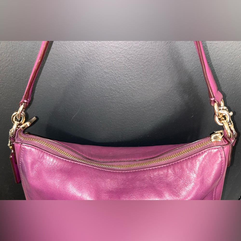 Coach Chelsea, 2way Smooth Purple Calf Leather Bag (2015) - 37018 - Picture 7 of 16